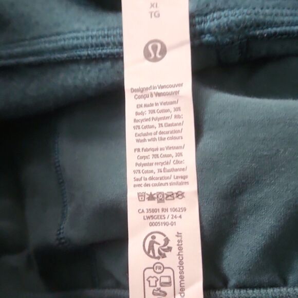 Lululemon Scuba Mid-Rise Wide-Leg Pant *Regular, Storm Teal, Size XL, W5GEES - Picture 8 of 12